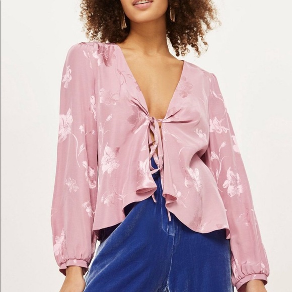 Topshop Tops - NWT Topshop Floral Jacquard Blouse